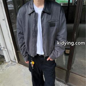 グレー ヴィンテージ加工 シンプル ジャケット 偽物 秋冬 モダン 落ち着いた アクネ ストゥディオズ Acne Studios 注目kidying26H5DODm