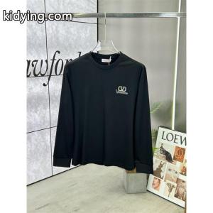 ヴァレンティーノ valentino コピーブランド 偽物 2026秋冬必須 トレンド ホワイト × ブラック 2 色 V ロゴ 長袖 T シャツkidying26rqK11f