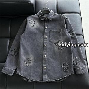 2026秋冬新作 ブラック クロス デニムシャツ刺繍デザイン Chrome hearts コピーブランド クロムハーツ コピーブランド スーパーコピーkidying26yOfieu