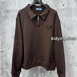 2026秋冬新作 ブラウン ジップカラー 高品質 カジュアル prada コピー プラダ コピー スーパーコピー スウェットkidying26419L9n
