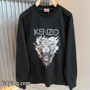 ブラック 白虎プリント ケンゾー パーカー KENZO スーパーコピー 2026秋冬コーデ 期間限定 万能 保温効果kidying26W5bGDi