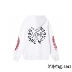 クロムハーツ コピーブランド 偽物 パーカー スタイリッシュ レッドスリーブ クロスロゴ ブラックホワイト CHROME hearts コピーブランドkidying26i4HTjy