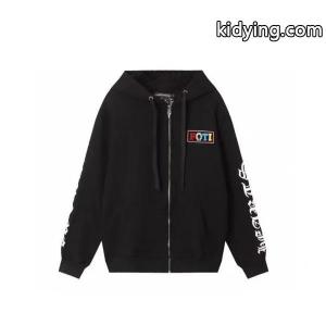 クロムハーツ スーパーコピー コピー ジップパーカー 話題 カラーロゴ FOTI デザイン ブラック CHROME hearts スーパーコピーkidying26y8n4zu