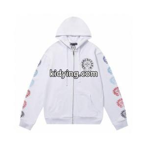CHROME hearts スーパーコピー スーパーコピー ジップパーカー 洗練 鮮麗 カラフルスリーブ ホースシュー  クロムハーツ スーパーコピーkidying26feiyGn