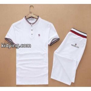 個性派 2026春夏 moncler コピー モンクレール コピー偽物 半袖Tシャツ 上下セット 2色可選 スタンドネック_半袖Tシャツ_メンズファッション_スーパーコピーブランド激安通販 専門店kidying264fqaGf