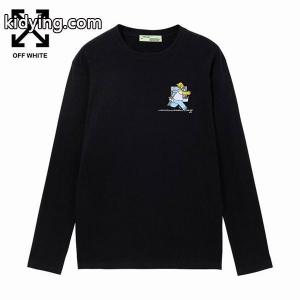 オフホワイト スーパーコピー OFF-white スーパーコピー ロゴ コピーＴシャツ ホワイト  フラワー ファッション 長袖シャツkidying26GreKHb