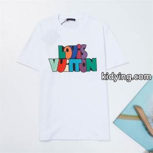 春の新色LOUIS vuitton ブランド コピールイヴィトン ブランド コピーコピー人気刺繍ロゴ付きメンズクルーネック半袖Tシャツkidying26PXjeCq