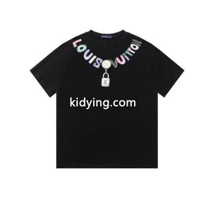 ファッションプリントされたLOUIS vuitton スーパーコピールイヴィトン スーパーコピースーパーコピーメンズクルーネック半袖Ｔシャツトップス激安kidying26Lje0Da