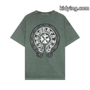 爽やかなクロムハーツ コピーＴシャツ通販CHROME hearts コピー半袖プリントＴシャツクールネック2色可選kidying26Tria0v
