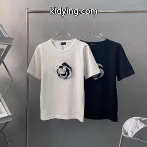 目を惹く CH@NEL スーパー ブランド コピー 半袖tシャツ レディース 美しい気質を示す レトロなルックkidying26LvaaOf