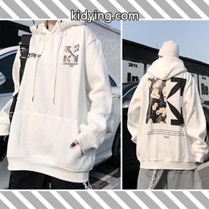 Off-white ブランド コピー オフホワイト ブランド コピーコピー 通販 パーカー 裏起毛 ストリート感あふれる 高品質 カップルペアルックkidying26eWLHby