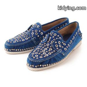 【クリスチャン ルブタン】Christian louboutin スーパーコピー　YACHT SPIKES FLAT スパイクスタッズ スエード デッキシューズ 通販 ショッピングkidying26KfGDKj