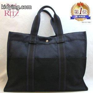 エルメス コピー バッグ フールトゥGM トート キャンバス ブラツク ネイビー系 hermes コピー 通販 ショッピングkidying26jWfamm