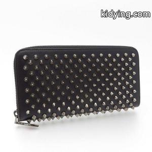 Christian louboutin コピー クリスチャンルブタン コピー ラウンドファスナー長財布 パネトーネ 長財布 スタッズ Panettone Zipped Continental Wallet 通販kidying26HP9D0b