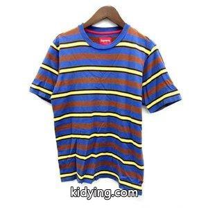 シュプリーム コピー supreme コピー Tシャツ カットソー ボーダー 半袖 青 黄 10SS Surf Stripe Crew /EK メンズ 販売 通販kidying26nWni0n