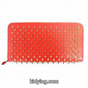 クリスチャンルブタン スーパーコピー Christian louboutin スーパーコピー 長財布 パネトーネウォレット Panettone Wallet スパイク ラウンドファスナー レザー カピュシーヌ ☆激安& 通販kidying26fO5jqa