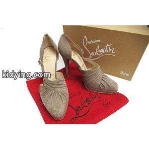 クリスチャンルブタン スーパーコピー Christian louboutin スーパーコピー Drapiday 120 SUEDE ベルト スエード パンプス ベージュ ☆激安& 通販kidying26jmG1Tr
