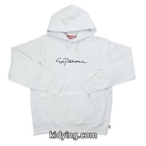 シュプリーム ブランド コピー supreme ブランド コピー 18AW Classic Script Hooded Sweatshirt パーカー 灰 新品 通販 ショッピングkidying26j8X5ze