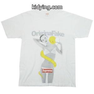 シュプリーム コピー supreme コピー ×Original Fake オリジナルフェイク 08SS 代官山10周年記念ケイト・モスTシャツ 白 販売 通販kidying268vSbCe