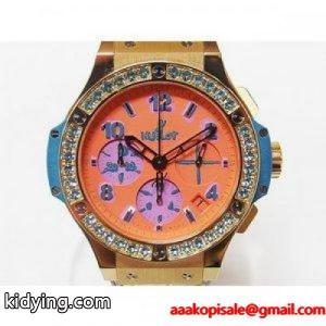 【限定】美品 ウブロ ブランド コピー hublot ブランド コピー 2026年 ビックバン ポップアート ラバー 自動巻き オレンジ×パープル 腕時計 メンズ 通販kidying26XLLPzu