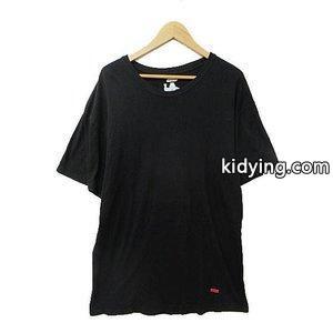 シュプリーム コピーブランド supreme コピーブランド HANES ヘインズ ボックスロゴ クルーネック半袖Tシャツ 黒ブラック ☆激安& メンズkidying26i4Hreq