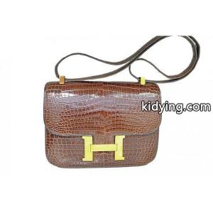 エルメス コピーブランド hermes コピーブランド コンスタンス23 CONSTANCE23 ハンドバッグ クロコダイル ポロサス ブラウン 茶色 ゴールド金具 レア ショルダー 手提げ 通販kidying26eWveSz
