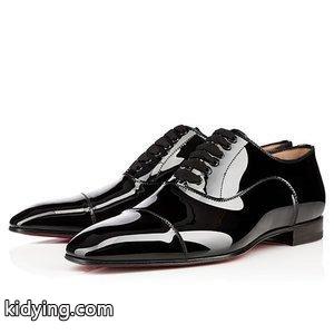 クリスチャンルブタン コピーブランド CHRISTIAN louboutin コピーブランド☆2026秋冬☆メンズGreggo Patent/gros Grain フラットシューズ Black 通販kidying26H1Lniy