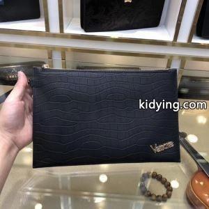 セレブにも愛用商品 ヴェルサーチ コピー LARGE versace コピー VINTAGE LOGO LEATHER POUCH クラッチバッグ メンズ スーパーコピー 激安kidying26HHv8Xr