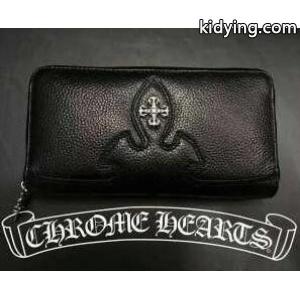 人気アイテム クロムハーツ ブランド コピー財布新作 CHROME hearts ブランド コピーラウンドファスナーウォレットシルバーロゴ長財布ブラックkidying26XPve4b