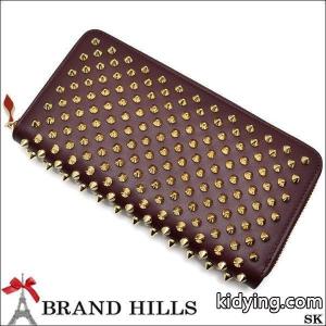 クリスチャン ルブタン 長財布 パネトーネ スパイク スタッズ ウォレット カーフレザー ワインレッド ゴールド CHRISTIAN louboutin ブランド コピー 新品未使用品 :120911:ブランドヒルズ - 通販ショッピングkidying26S9r4Pf