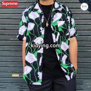 Asupreme ブランド コピー 18SS week17 Lily Rayon Shirt稀少*入手困難 シュプリーム ブランド コピー supreme ブランド コピー ポロシャツスタイリッシュな印象_半袖Tシャツ_メンズファッション_スーパーコピーブランド激安通販 専門店kidying26qqWTre