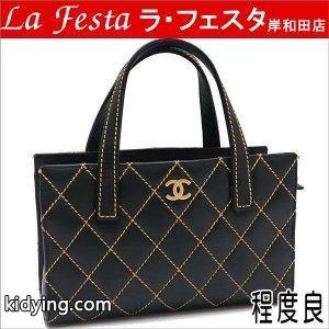 ハンドバッグ ワイルドステッチ ラムスキン マトラッセ ブラック 箱付き 中古（程度良） :52881:ラ・フェスタ岸和田店 - 通販ショッピングkidying26TfmOXf