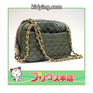 マトラッセ　Wチェーンショルダーバッグ　セミショルダー　レディース　レザー　グリーン　ゴールド　c017 :1-240001006880:プリウス本店 - 通販ショッピングkidying26LDiiWb