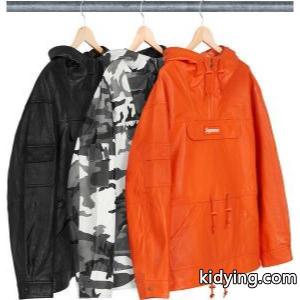 品良く3色選択可パーカー今季爆発的な人気supreme コピー FW18 Leather Anorak 欧米韓流_ジャケット パーカー セーター コート_メンズファッション_スーパーコピーブランド激安通販 専門店kidying26iC8T9n