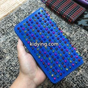 2026【SALE！】ルブタン財布コピーChristian louboutin ブランド コピーお得セールブルースパイク本革スラウンドファスナー長財布kidying26iSHTvC