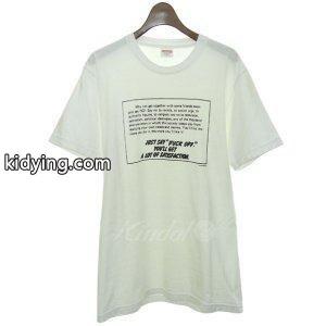 supreme コピー 2026AW「Just Say Fuck Off Tee」英字プリントTシャツ ホワイト サイズ：M (渋谷店) 180903 :8001000117851:カインドオル - 通販ショッピングkidying26uum4jy