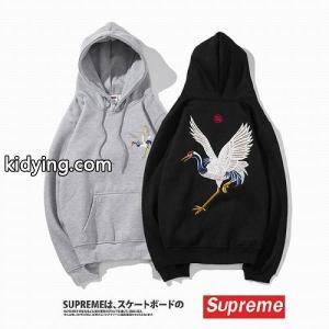 大注目のシュプリーム コピー supreme コピー つる刺繍 パーカー ロングシーズン着用可能kidying26Gja8vq