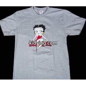 満点　シュプリーム ブランド コピー ベティブープ　耐久性に溢れるＴシャツ　グレー_半袖Tシャツ_メンズファッション_スーパーコピーブランド激安通販 専門店kidying26ji8D0j