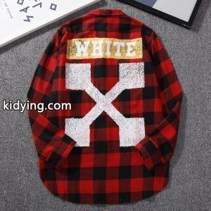 保温性能抜群！OFF-white ブランド コピースーパーブランドコピーオフホワイト ブランド コピー ファッション コピー格子縞シャツコピーメンズkidying265PL5Pn