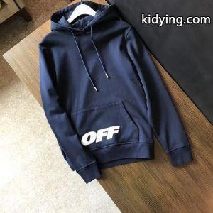 今シーズン新作　オフホワイト コピー パーカ コピーOFF-white コピースーパーコピーメンズパーカコピー青無地生地kidying26Svu09D