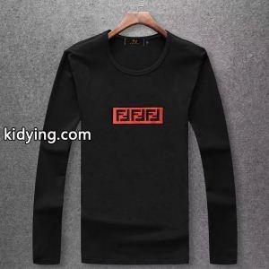 新作入荷人気5色レッドネイビーブラックホワイトグレーシルエットベーシック心地快適男性用長袖tシャツフェンディ コピー 激安kidying26yqWTzq