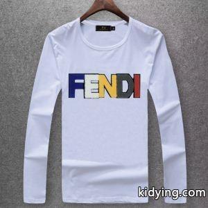限定セールお買い得英語字長袖tシャツ良いコットン生地伸縮性抜群シンプルブランドコピーフェンディ スーパーコピー tシャツ 新作kidying26GLzSre