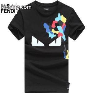 フェンディ コピーブランド スーパー コピーfendi コピーブランド新作入荷格安通気性ｔシャツ半袖トレーニングウェア黒白ダークブルーオレンジkidying26011H9D