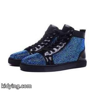 人気セールHOTルブタンルイスフラットハイカットスパイクススニーカーブルー louboutin コピー Louis Flat_クリスチャンルブタン コピー CHRISTIAN louboutin コピー_ブランド コピー 激安(日本最大級)kidying26XT1XTr