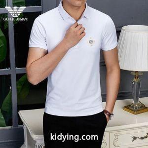 アルマーニ コピー t シャツ コピーarmani コピー超激得品質保証カジュアルTシャツロゴプリント夏服フィットホワイトブラックkidying26qS9bWb
