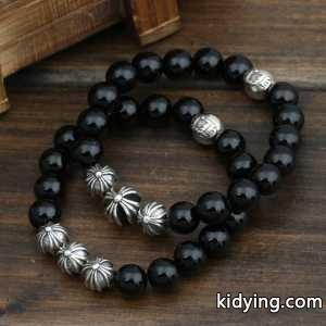 大人気CHROME hearts スーパーコピーブレスレット クロムハーツ スーパーコピー ブラックビースシルバーアクセサリーkidying26X9ryuC