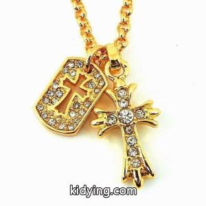 ネックレス メンズ ブランド SBG 24K GP ゴールド パヴェ クロス × クロス プレート ネックレス :sbg-nk-026:SBG official store - 通販ショッピングkidying26CWzGji