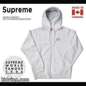 supreme コピーブランド シュプリーム コピーブランド WORLD FAMOUS ZIP UP HOODED SWEATSHIRT ジップパーカー スウェット フリース グレー supreme コピーブランド :sp-1372:buddy-stl - 通販ショッピングkidying26WD8Pzu