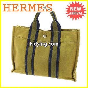 エルメス ブランド コピー hermes ブランド コピー バッグ トートバッグ フールトゥ カーキ ブラック レディース 中古 Bag :Y4572:BRAND DEPOT - 通販ショッピングkidying26fy8THn