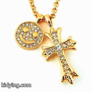 ネックレス メンズ ブランド SBG 24K GP ゴールド パヴェ クロス スマイル ネックレス :sbg-nk-024:SBG official store - 通販ショッピングkidying268XLnCe